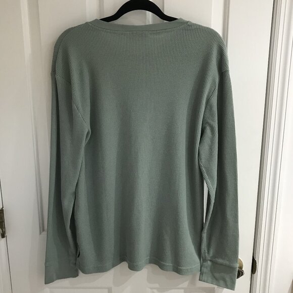 Maui and Sons Green Waffle Knit Shirt L - Picture 7 of 9